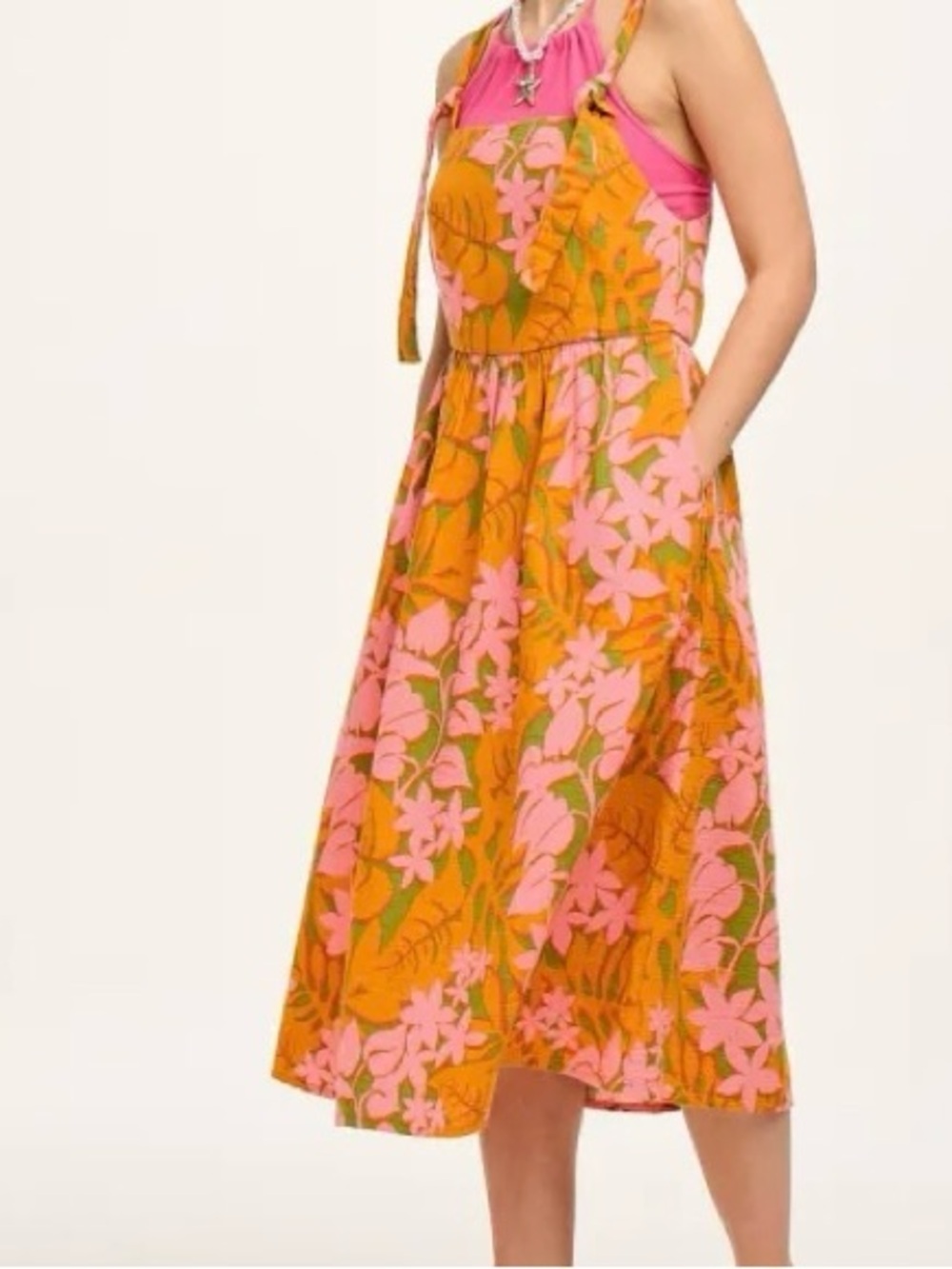 Lucy & Yak Faye Tie-Shoulder Dress